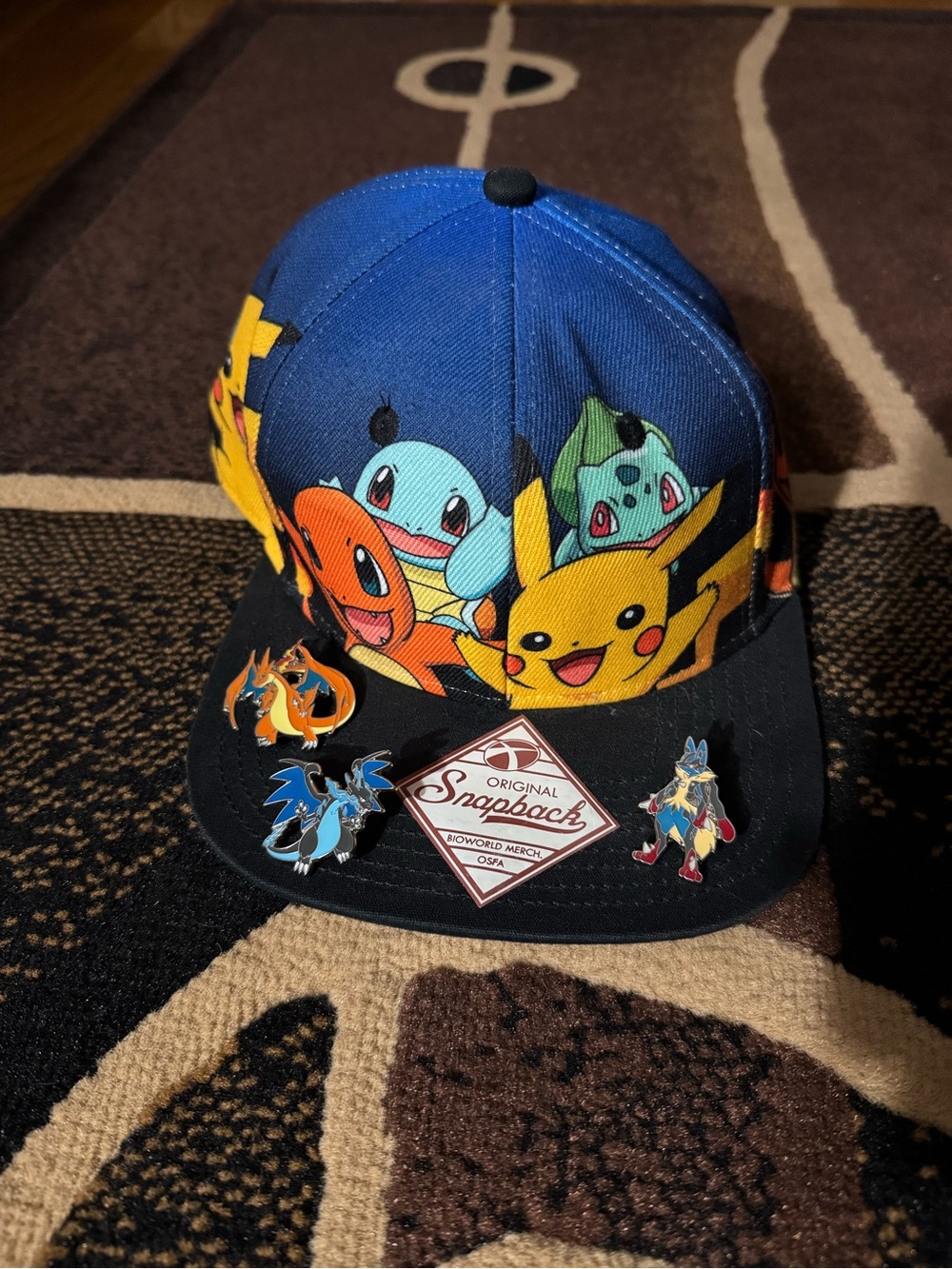 Pokémon Kids Blue & Black Snapback Cap with Character Art